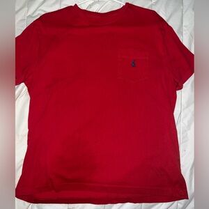 Polo Ralph Lauren Men's Red Tee With Navy Logo